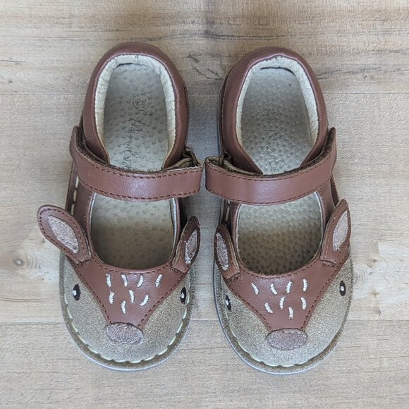 Mini Boden Mary Jane Leather Deer Shoes - Size EU 24/US 7.5 Little Kid - Picture 3 of 9
